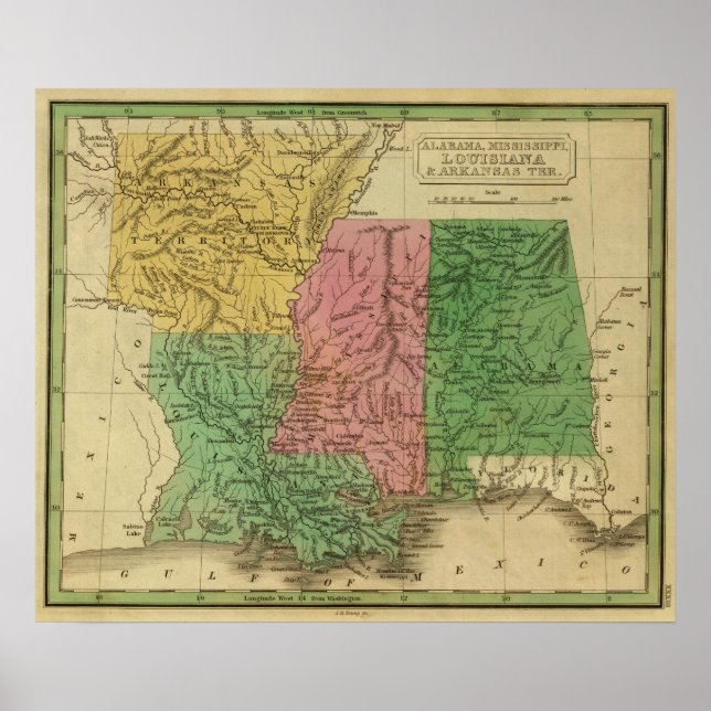 Ala, Miss, La, Ark Poster (Front)