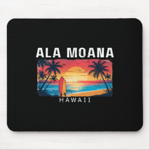 Ala Moana Beach Hawaii Men Women Surfing _1 Mouse Pad