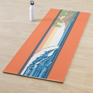 Ala Moana Diamond Head Hawaiian Sunset - Tangerine Yoga Mat