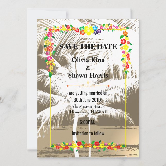 Ala Moana Save The Date (Front)