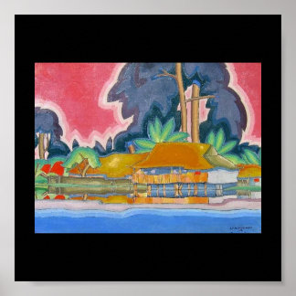 Ala Wai, Honolulu by Arman Manookian v. 1920's Poster