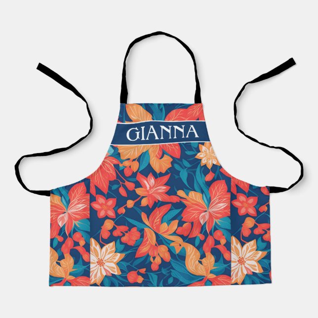 Alabai Geometric Colourful Personalized Pattern Apron (Front)