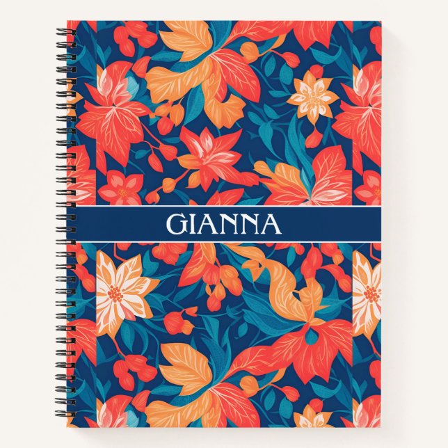 Alabai Geometric Colourful Personalized Pattern Notebook (Front)