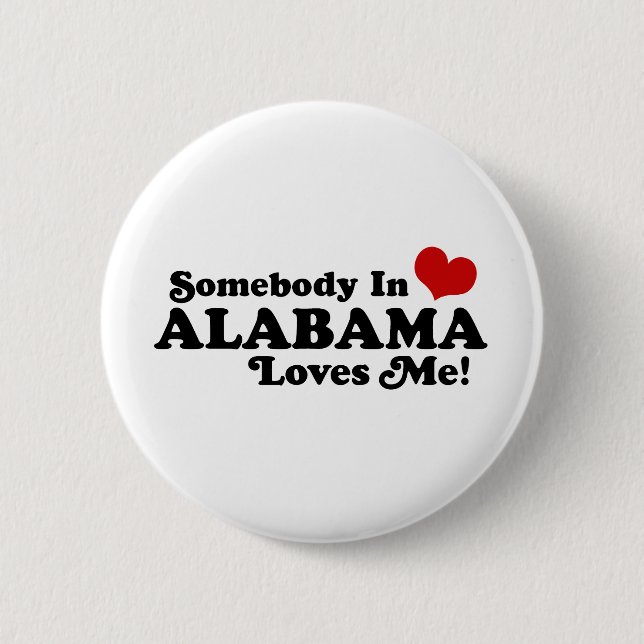 Alabama 2 Inch Round Button (Front)