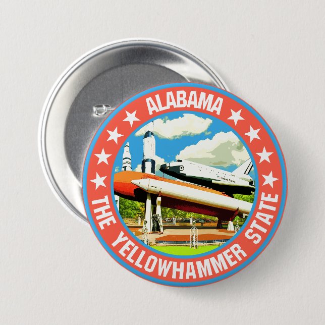 Alabama                                            3 inch round button (Front & Back)