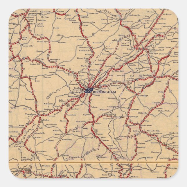 Alabama 4 square sticker (Front)