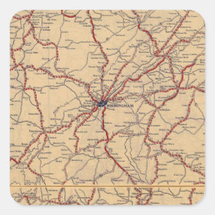 Alabama 4 square sticker