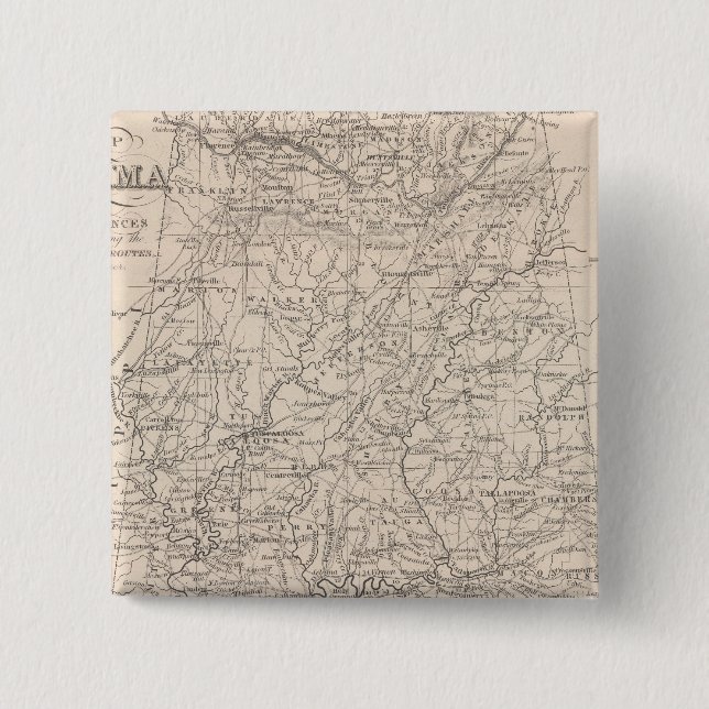 Alabama 6 2 inch square button (Front)