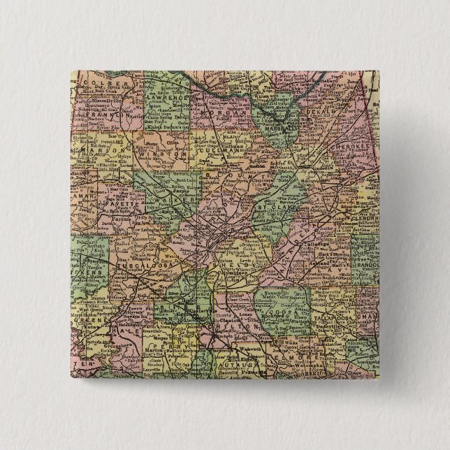 Alabama 7 2 inch square button (Front)