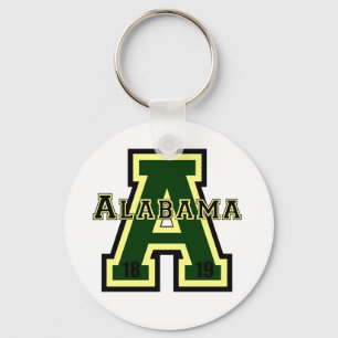 Alabama 'A' Green Keychain