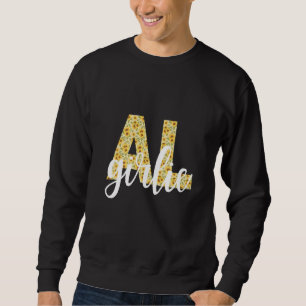 Alabama AL Girl State Pride Simply Sunflower Monog Sweatshirt