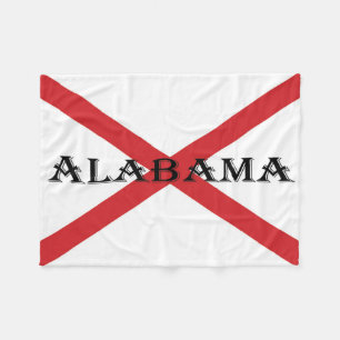 Alabama and Flag fbcn Fleece Blanket