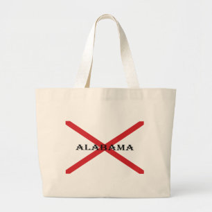 Alabama and Flag jtcnt Large Tote Bag