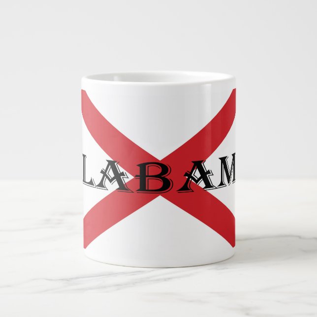 Alabama and Flag mugcnt Large Coffee Mug (Front)