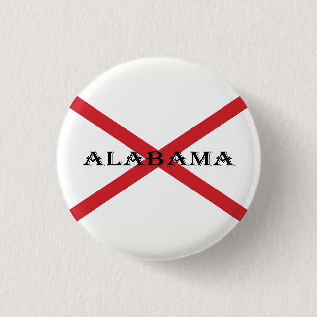 Alabama and Flag pbcnt 1 Inch Round Button (Front)