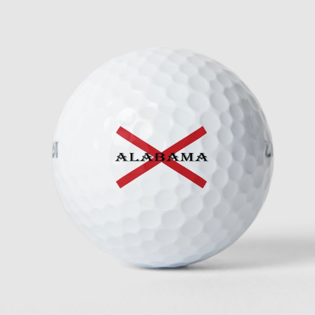 Alabama and Flag wu gbcnt Golf Balls (Front)