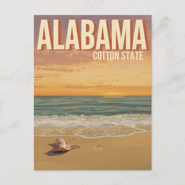 Alabama Beach Sunset Postcard (Front)