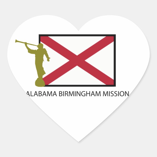 ALABAMA BIRMINGHAM MISSION LDS CTR HEART STICKER (Front)
