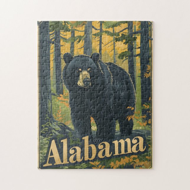 Alabama Black Bear Jigsaw Puzzle (Vertical)