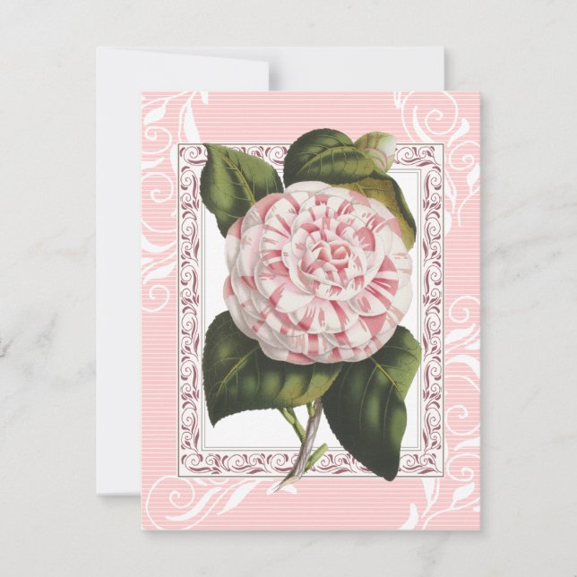 Alabama Camellia Dîner Élégant Invitations (Devant)