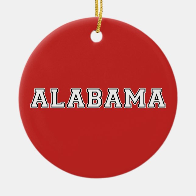 Alabama Ceramic Ornament (Front)