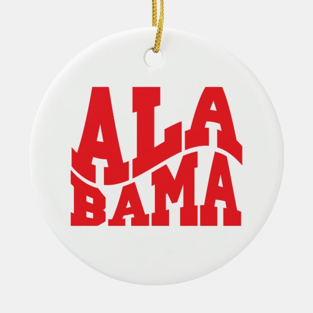 Alabama Ceramic Ornament (Front)