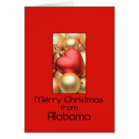 Alabama Christmas Card, state specific