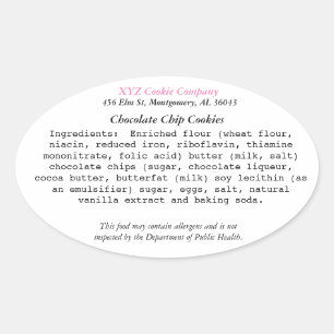 ALABAMA Cottage Law Label home bakery