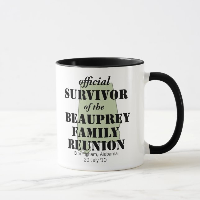 Alabama Custom Family Reunion Survivor (green) Mug (Right)