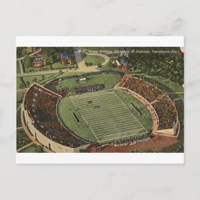 Alabama Denny Stadium Carte postale Vintage (Devant)