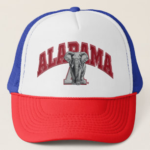 Alabama Elephant Trucker Hat   Classic College Tea