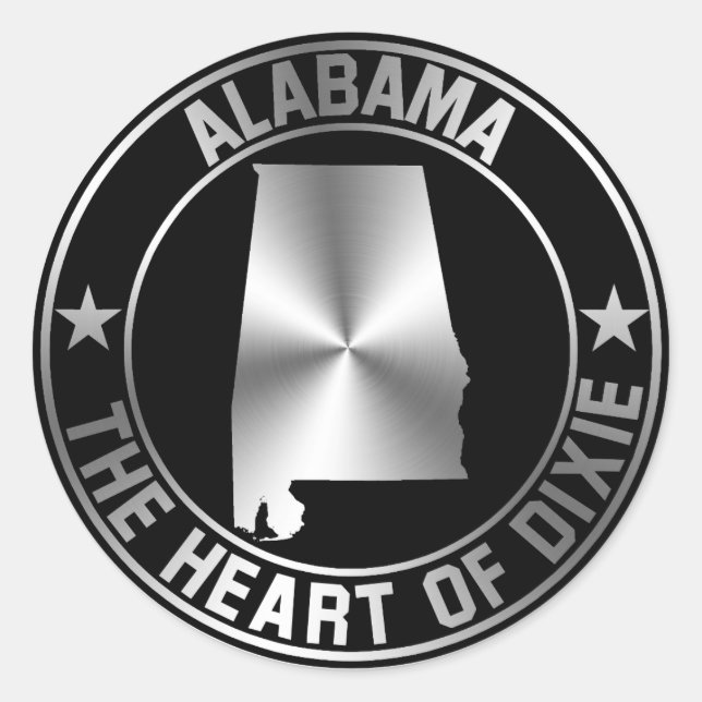 Alabama Emblem Classic Round Sticker (Front)