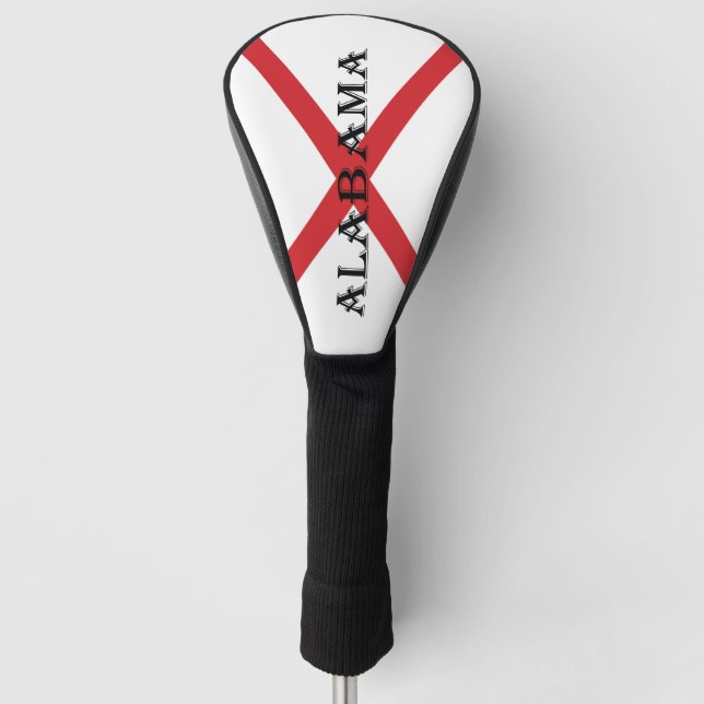 Alabama Flag and Banner Golf Driver Cover arc3 (Front)