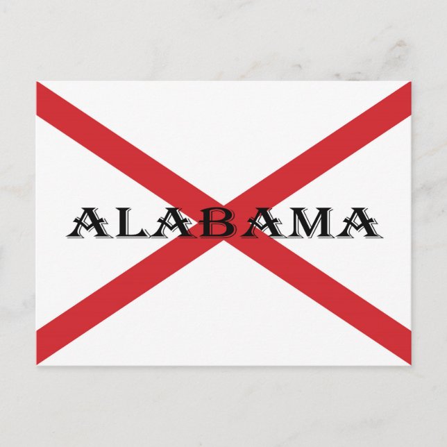 Alabama Flag and Banner pc arc4 Postcard (Front)