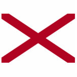 Alabama flag cutout standing photo sculpture<br><div class="desc">The state flag of Alabama.</div>
