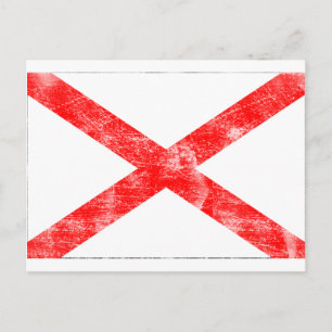 Alabama Flag (Distressed) Postcard