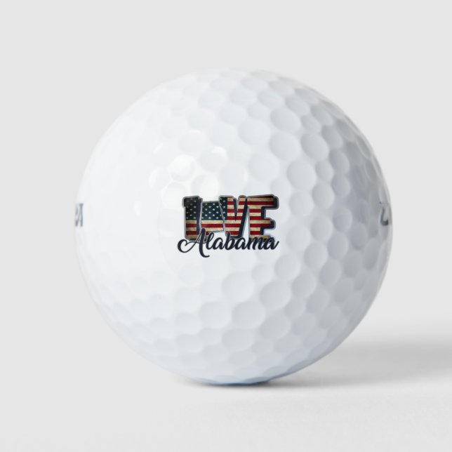 Alabama flag golf balls (Front)