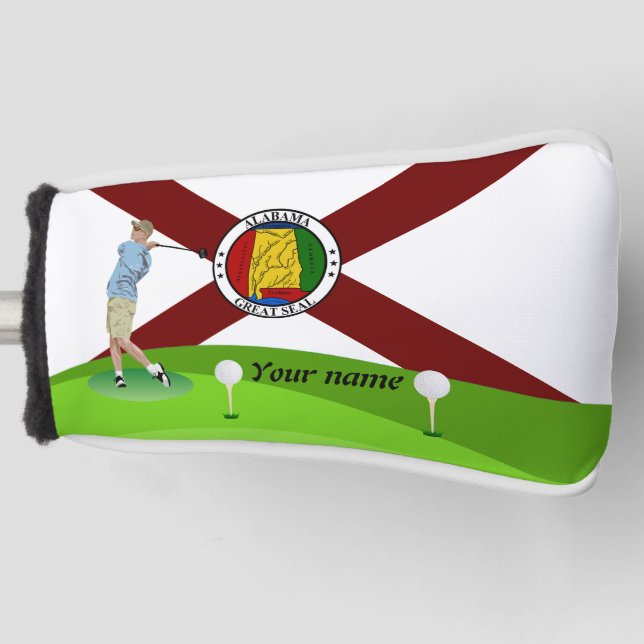Alabama flag golf head cover (Front)