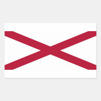 Alabama flag rectangular sticker