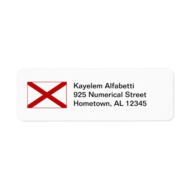 Alabama Flag Return Address Label (Front)