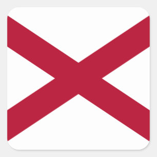 Alabama flag square sticker