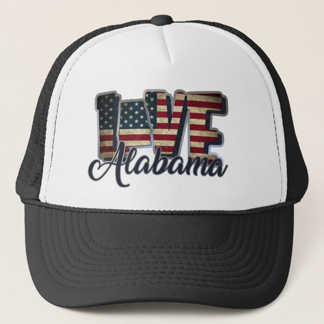 Alabama flag trucker hat (Front)