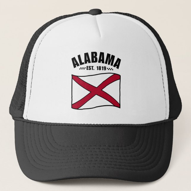 Alabama flag USA Trucker Hat (Front)