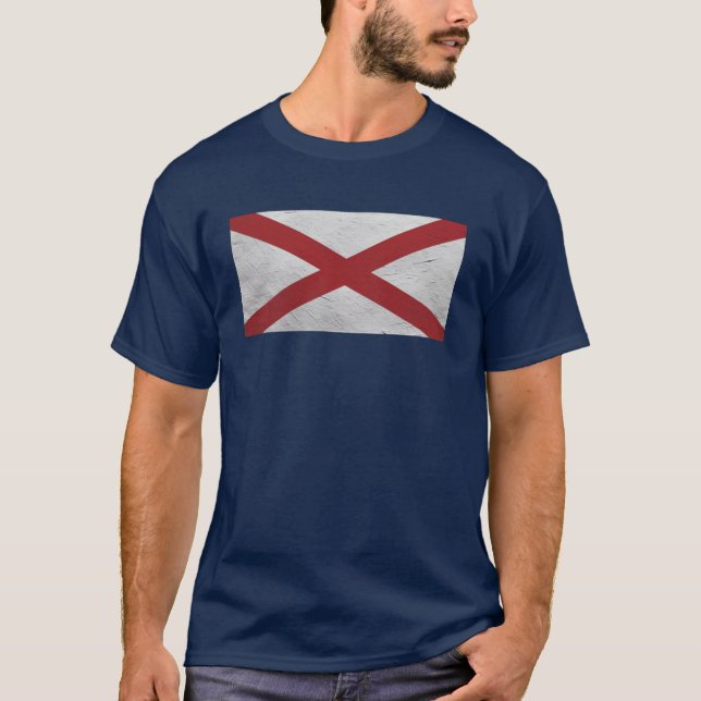 Alabama Flag Wall Oversized T-Shirt (Front)