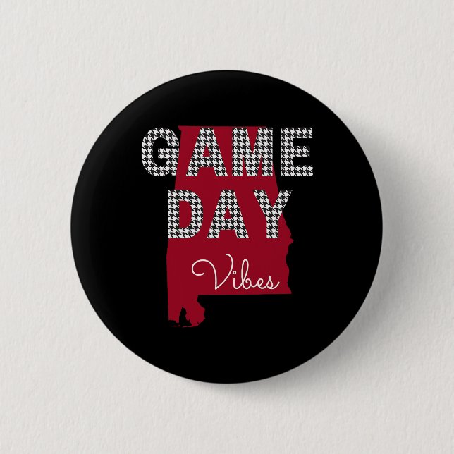 Alabama Football Tailgate Game Day Vibes Fall  2 Inch Round Button (Front)