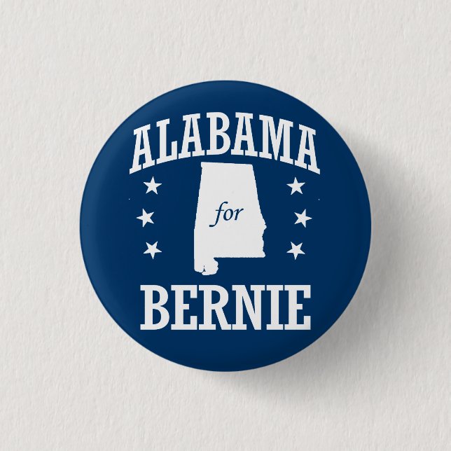 ALABAMA FOR BERNIE SANDERS 1 INCH ROUND BUTTON (Front)