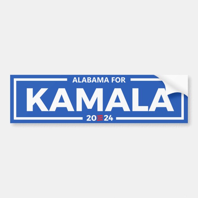 Alabama for Kamala 2024 Bumper Sticker (Front)