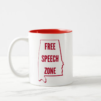 Alabama -- Free Speech Zone Two-Tone Coffee Mug