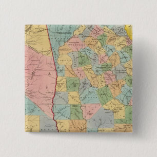 Alabama, Georgia 2 Inch Square Button