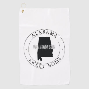 Alabama Golf Towel State personalized